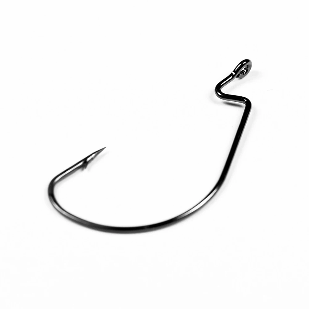 500 unids/lote gancho de manivela vientre ancho reforzado diámetro de alambre fino aparejos de Pesca accesorios suministros Pesca al por mayor
