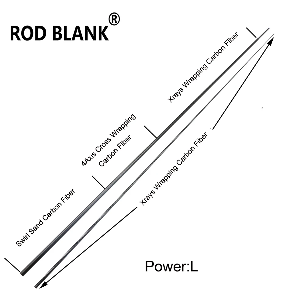 Caña blank fibra carbono 1,68m acción L/UL 2 secciones - imagen 3