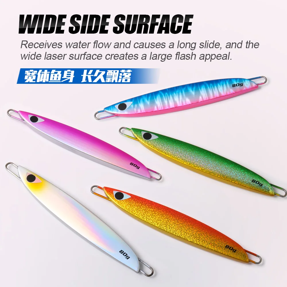 JIGGING PRO 40g 60g 80g C1 señuelo de Jigging plantillas de Metal de agua salada plantillas de paso lento cebo de pesca de mar - imagen 4