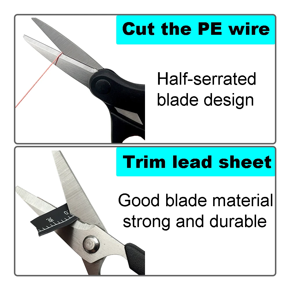 Tijera de pesca de acero inoxidable, alicate portátil para cortar línea de PE, cortador de línea trenzada, accesorios para herramientas de pesca de carpa - imagen 4