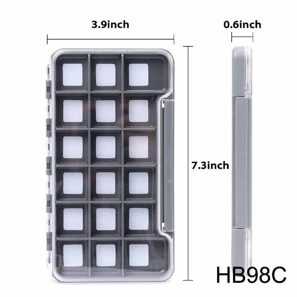 Caja para moscas Maximumcatch-impermeable, fácil agarre, inserto de espuma con hendidura, compartimento magnético, caja de aparejos de pesca con mosca - imagen 4