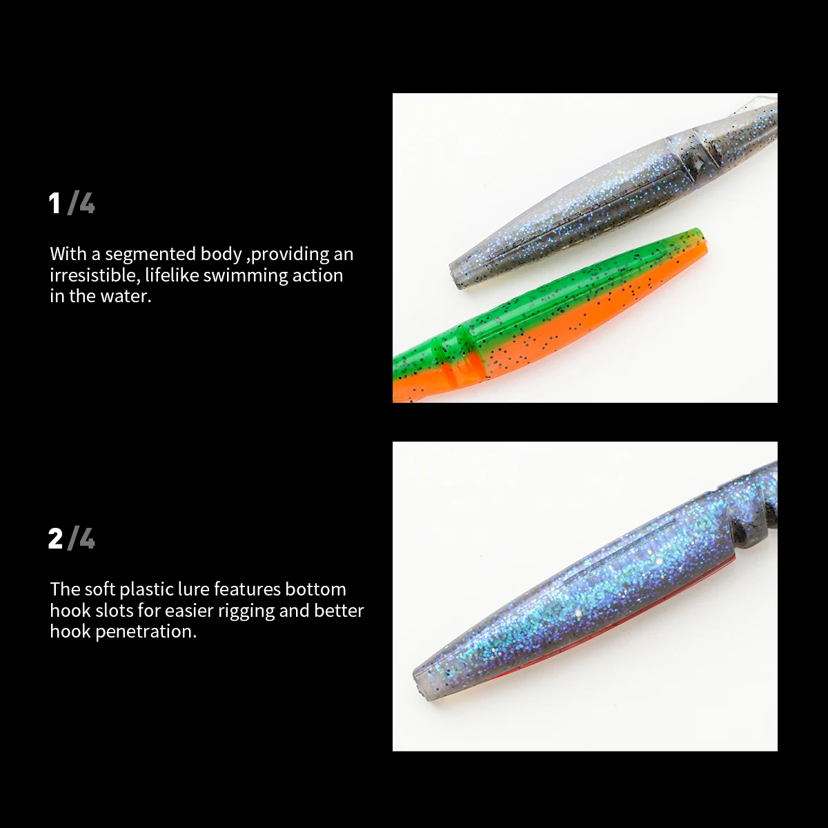 5 uds/pkt señuelo suave de pesca 120mm 9,9g cebo de cola en T de plástico gusano Artificial Swimbait - imagen 3