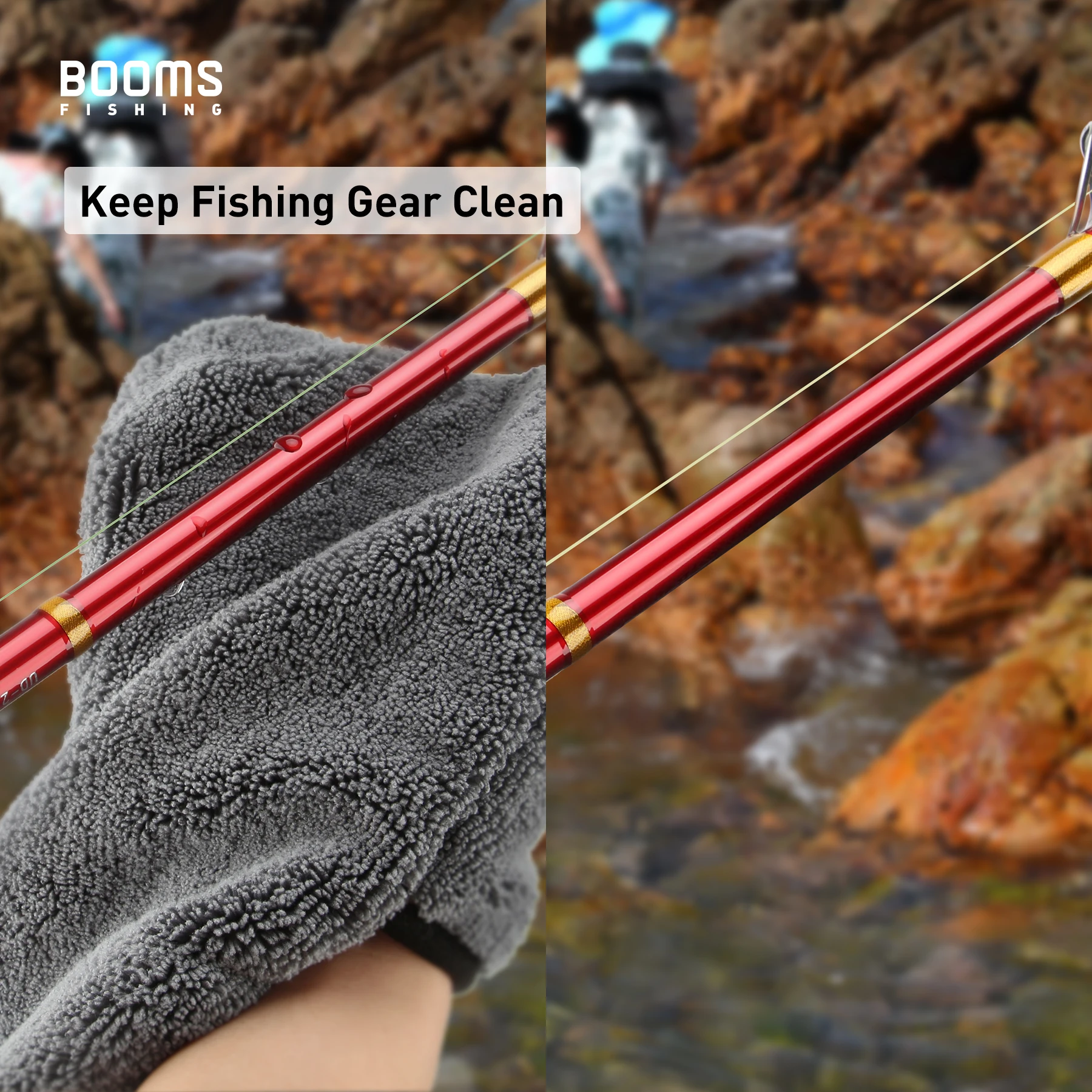 Booms Fishing B01 2 uds toalla de pesca fibra superfina absorbente antiadherente toallas deportivas al aire libre para senderismo escalada Accesorios - imagen 4
