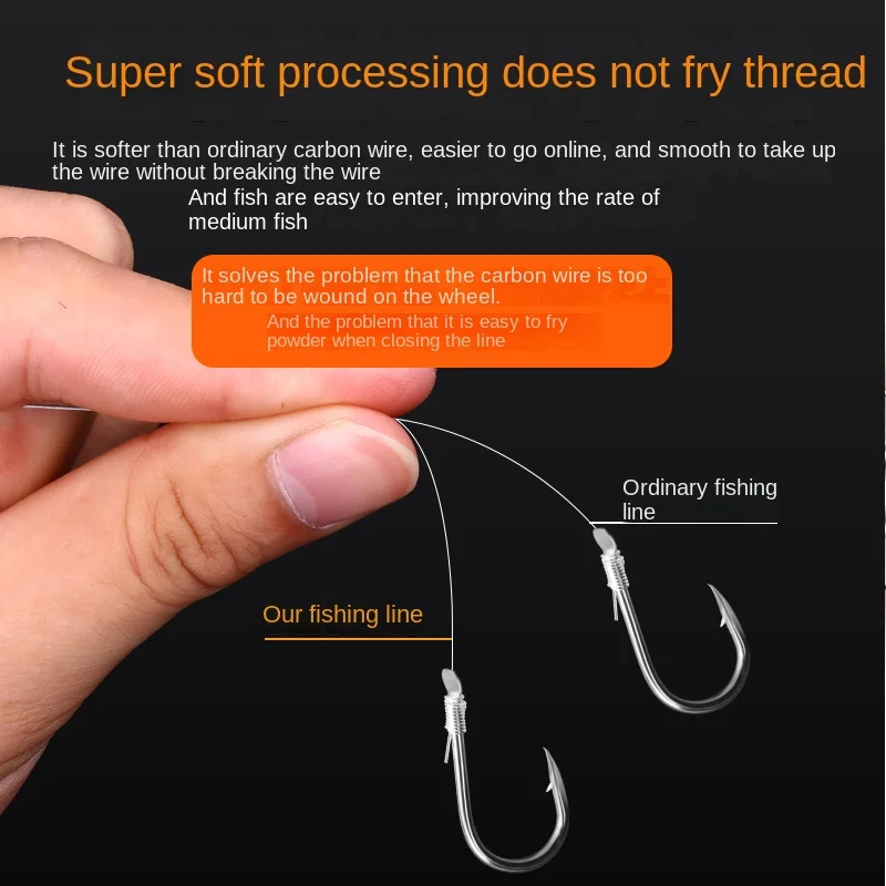 Línea de pesca con revestimiento de fluorocarbono, 100M, 0,10mm-0,50mm, 2KG-23,8 KG, línea de guía de fibra de carbono, línea de hundimiento de alambre de señuelo - imagen 4