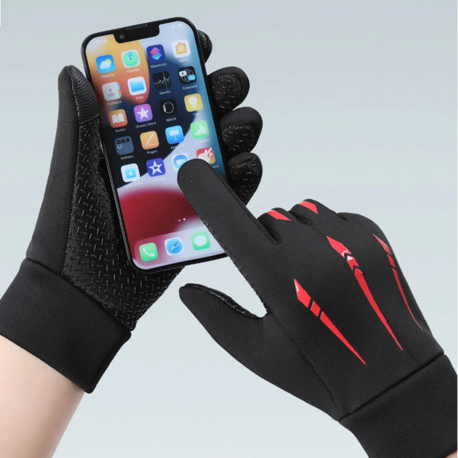 Guantes cálidos de invierno para hombres y mujeres, manoplas gruesas con dedos completos para pantalla táctil, guantes cálidos de felpa cómodos para montar 2026