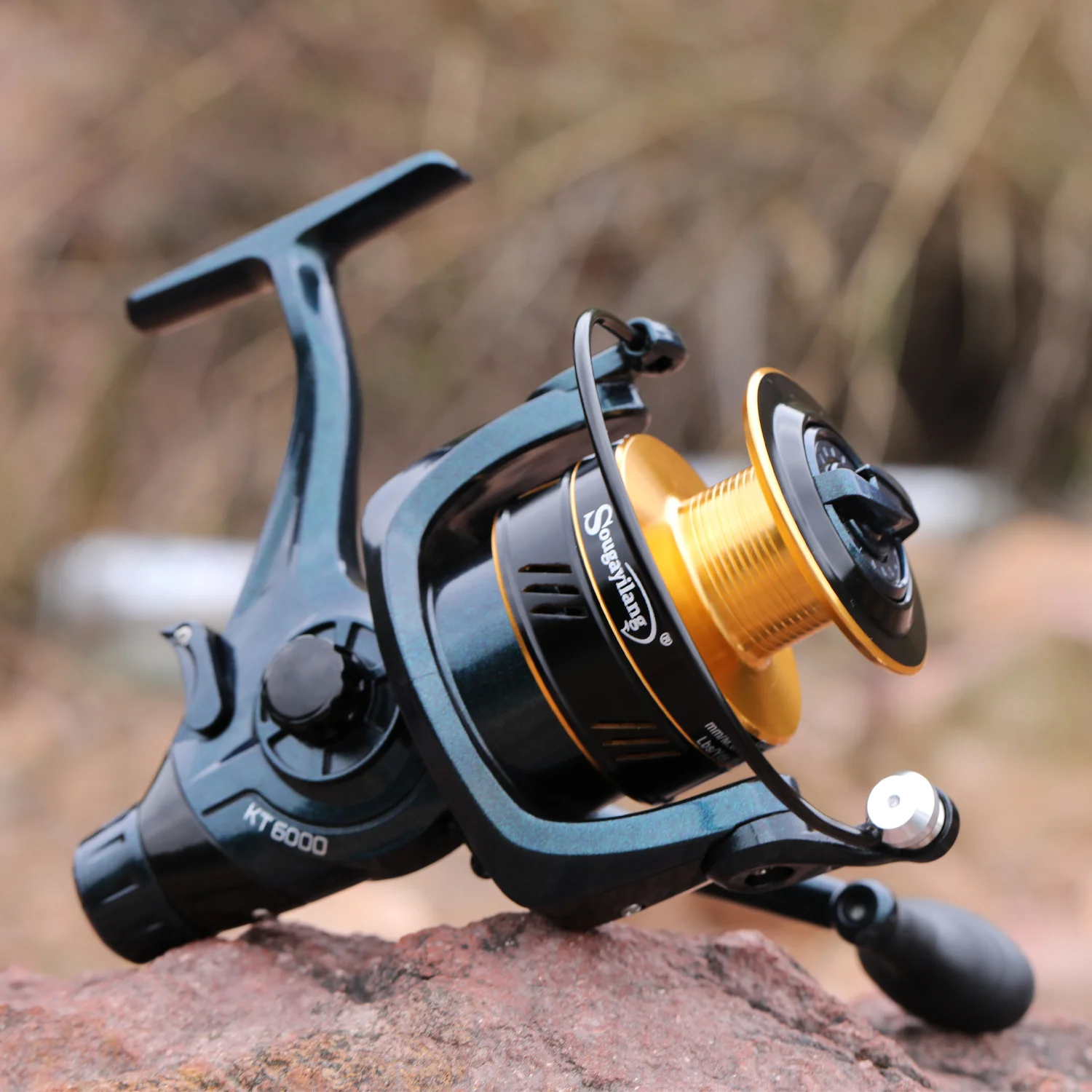 Carrete de Pesca giratorio Sougayilang 5,0: 1, relación de engranaje, modelo 2000-6000, potente carrete de carpa, carrete de Pesca de agua dulce y salada - imagen 5