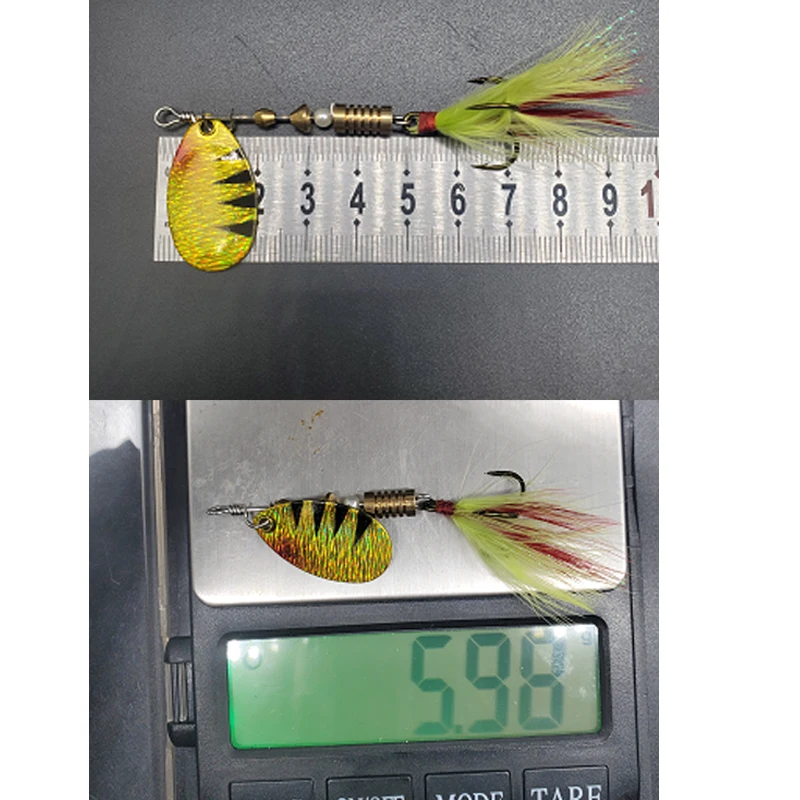 Señuelo cuchara giratoria Takedo HG17 anzuelo para trucha y lubina - imagen 4