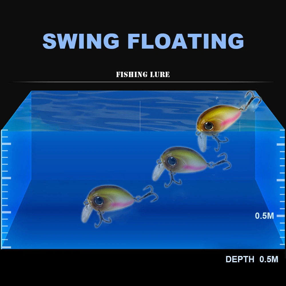 YG143 Señuelo Micro Crankbait Flotante – Cebo Duro para Corriente - imagen 4