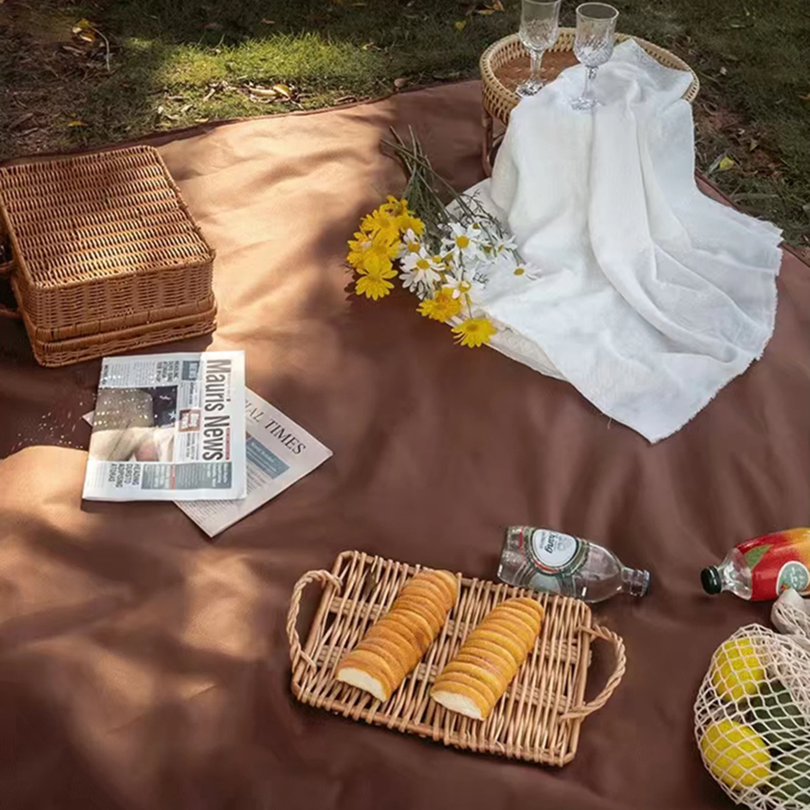 Estera de campamento impermeable de 2x2m, estera de tela Oxford gruesa para tienda, estera portátil duradera a prueba de humedad para acampar, senderismo, Picnic, barbacoa