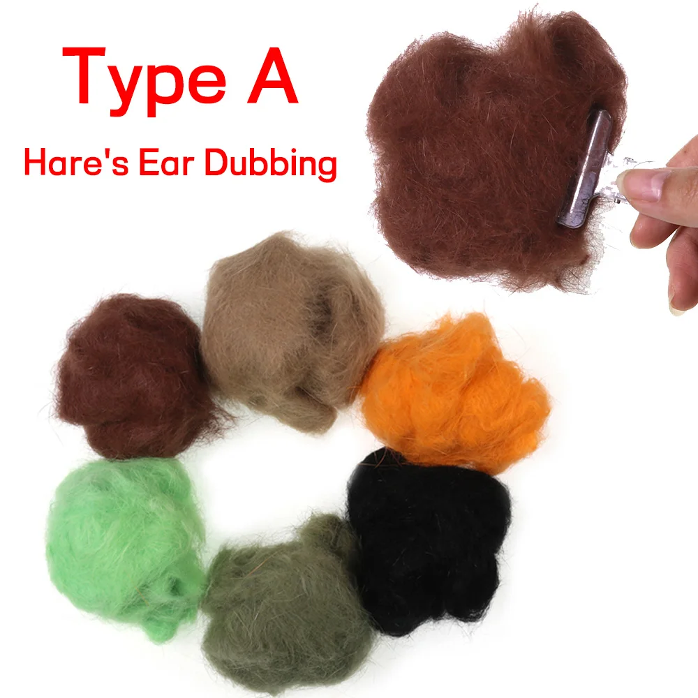 Bimoo, 1 bolsa, 3g, atado de moscas, fibra de pelo de liebre, matériau de doblaje de ala de hielo, pelo de conejo brillante Flash - imagen 3