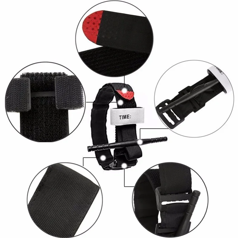 Torniquete de emergencia para exteriores, vendaje de primeros auxilios, equipo de supervivencia para acampar, senderismo, ejército, 65/75/95cm |   Envío rápido - imagen 5