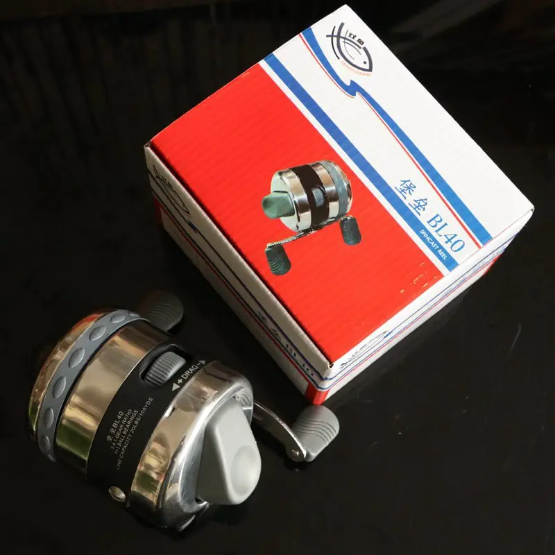 Carrete de pesca grande Spincast PS40/BL40, carrete de tirachinas, tiro al aire libre con 7 #   línea de nailon - imagen 4