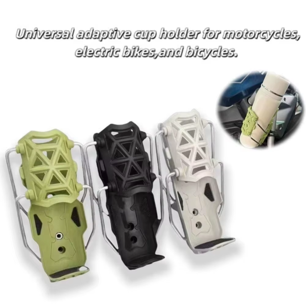 Soporte Universal para botella de agua, jaula para taza con manillar negro ajustable, soporte para botella de bicicleta giratorio de 360 grados, motocicleta y bicicleta - imagen 3