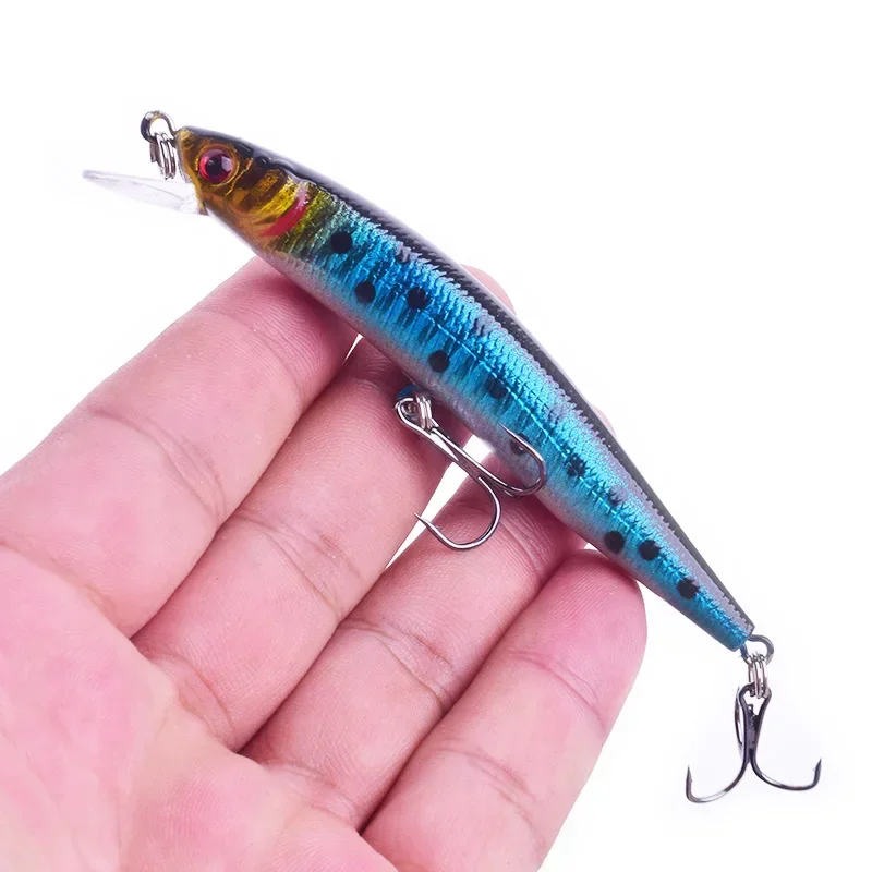 Juego de señuelos pesca cebo duro láser Wobblers Crankbait con anzuelo - imagen 5
