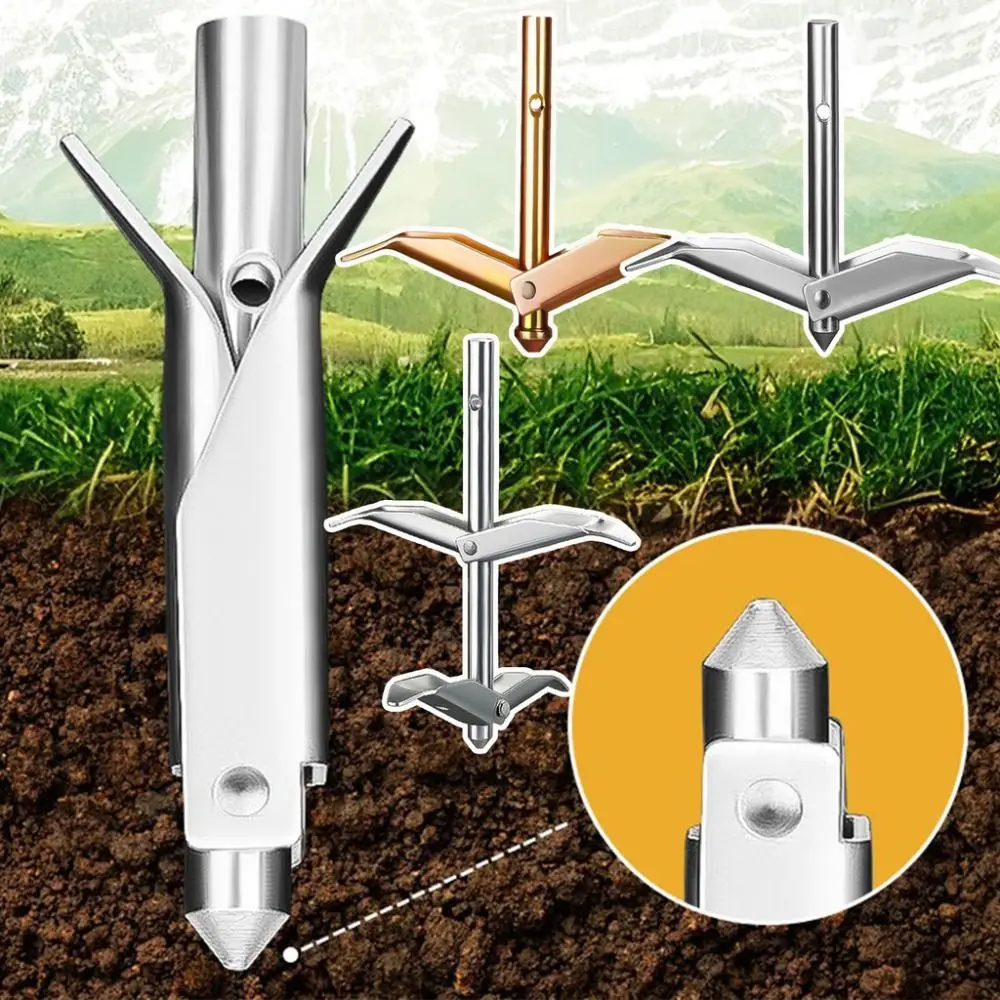 Ancla de tierra de doble capa, gancho resistente de acero duro, ancla para tienda, fijadores de invernadero de jardinería, fijador de cuerda de alambre para árbol de huerto - imagen 2