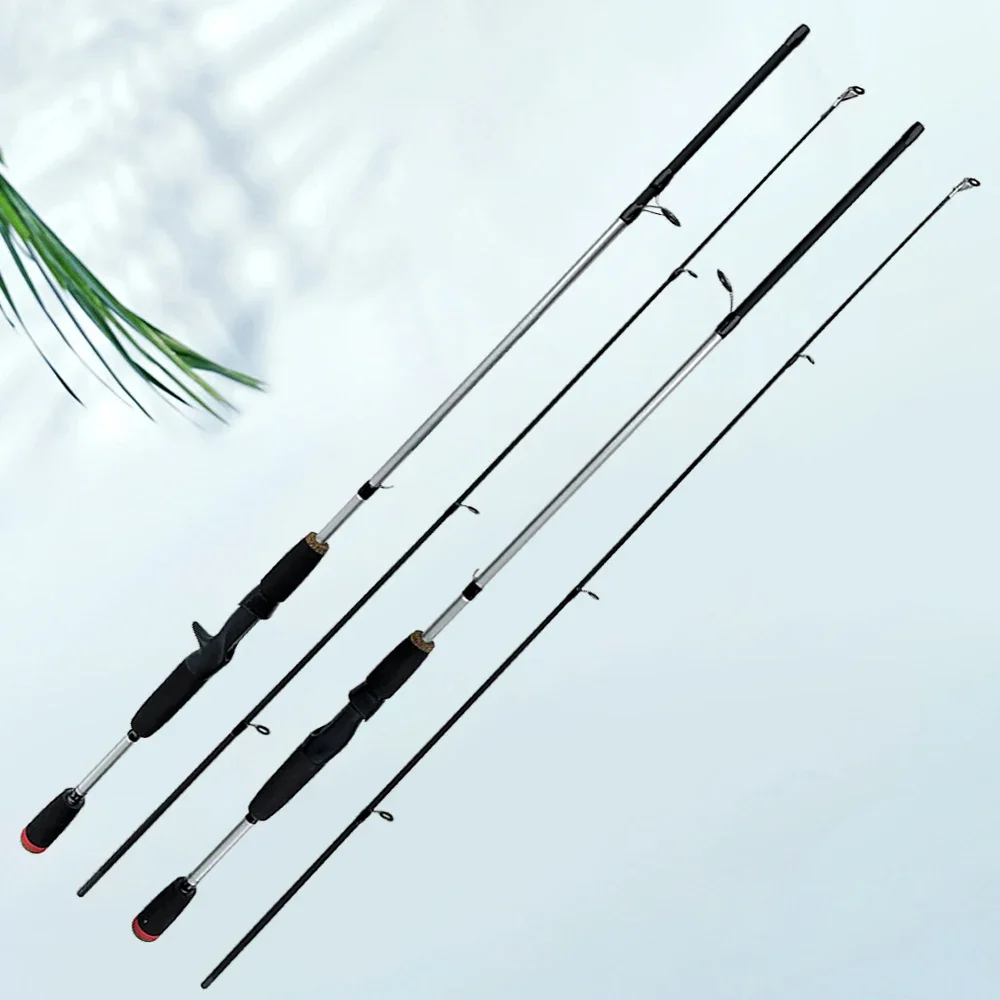 Caña de pescar con señuelo Baitcasting, 2 secciones, punta sólida, 1,65 M, 1,8 M, cañas de lanzamiento giratorio, prueba de cebo de carbono, 5-20g ML, acción ultraligera - imagen 3