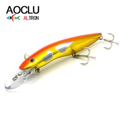 Jerkbait flotante con sonajero 125mm – 26g, 4 anzuelos triples para aguas profundas