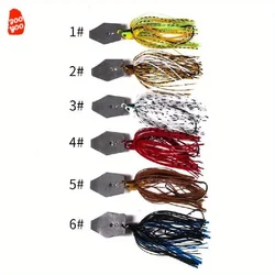 6 uds 10cm/11g Chatterbait sin malezas señuelo de lentejuelas giratorias-cebo biónico aparejos de pesca cebo de pesca