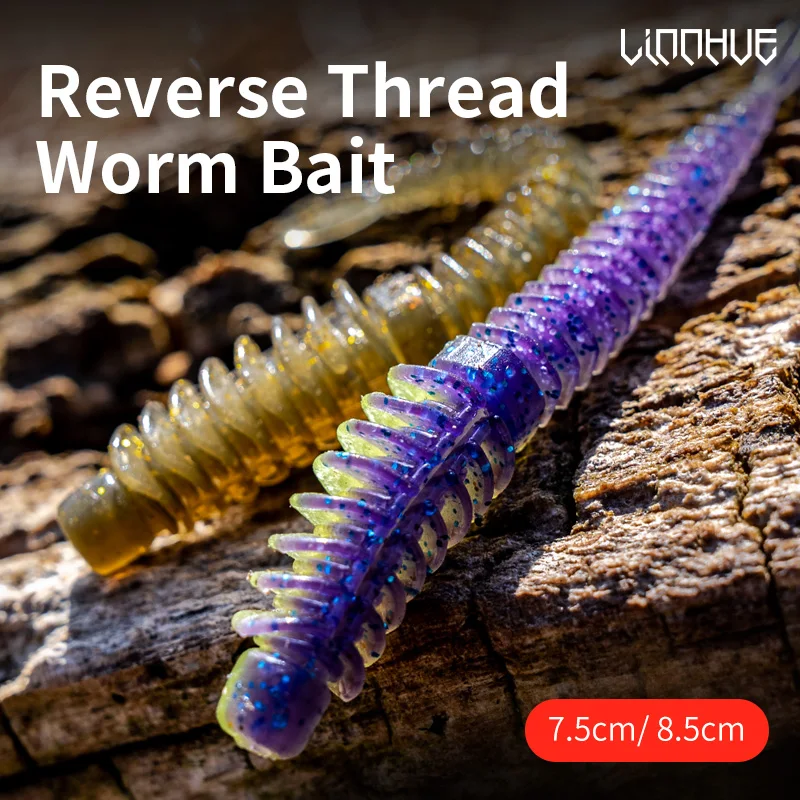 10 unids/pack cebos flotantes de cola de aguja de pesca 75mm 85mm señuelos blandos de gusano hilo inverso cebos de silicona Wobblers carpa - imagen 2
