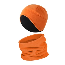 Conjunto de gorro y bufanda de invierno a prueba de viento, gorro de calavera de esquí, calentador de cuello, polaina, bufanda facial