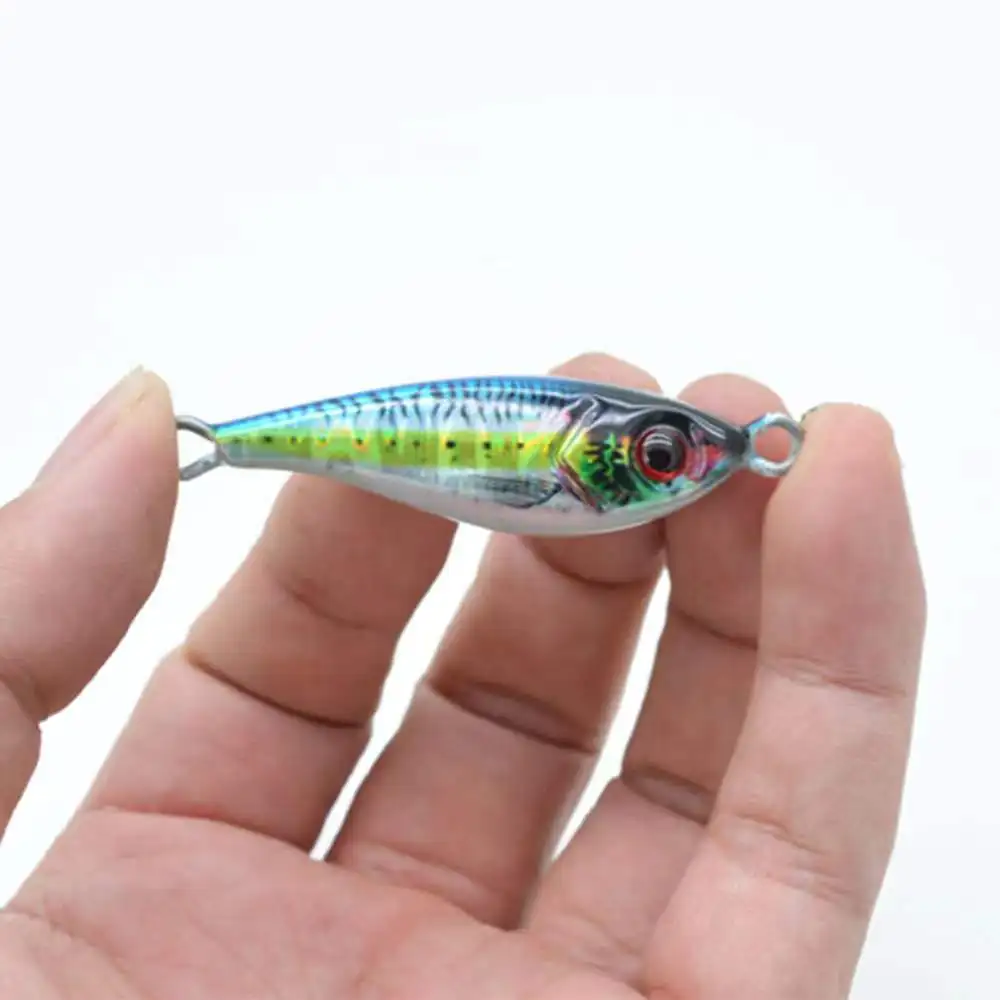 Anzuelos de Metal de 20g, 30g, 40g, brillo lento, impresión 3D, para pesca de orilla Cast, Jigging Spoon, cebo para pesca de lubina, trucha, agua salada, señuelos Jigging - imagen 4