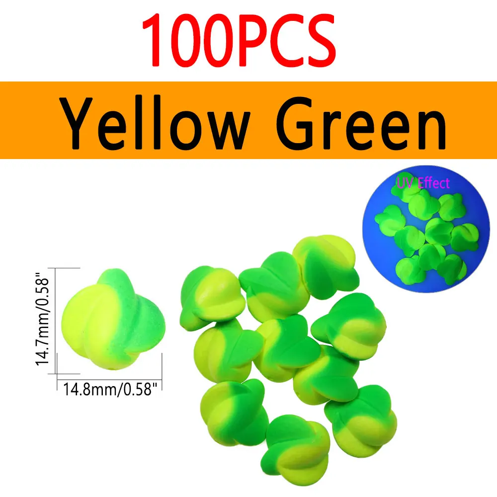 100pcs Yellow Green