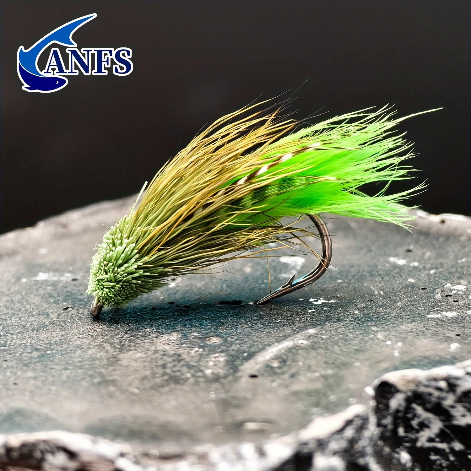 ANFS 5 señuelos de pesca con mosca de saltamontes, cebos artificiales para insectos para trucha, perca y azulegill, moscas húmedas, regalo de pesca para pescador - imagen 4