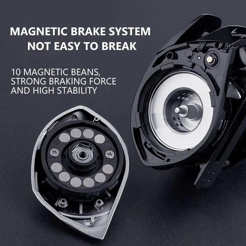 Carrete de fundición de lubina Mavllos Takumi con potencia, relación de 8kg, brazo basculante de Metal 6,3: 1, carrete de fundición de pesca con cebo de agua salada ligero - imagen 3