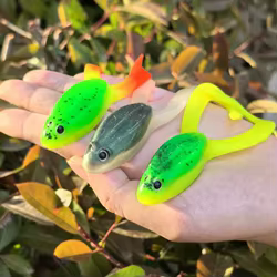 Señuelos de pesca de rana suave, 3 uds., 17g, 12cm, señuelo de Jigging de PVC, cebo de rana grande, señuelo de postura similar a la rana, señuelo de rana suave para pesca