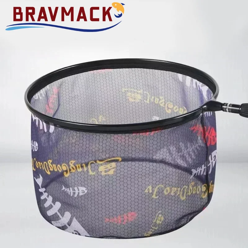 BRAVMACK, 1 unidad, cabeza de red de pesca con función anticolisión, cabeza de red de pesca de aleación de aluminio, red de pesca plegable - imagen 5