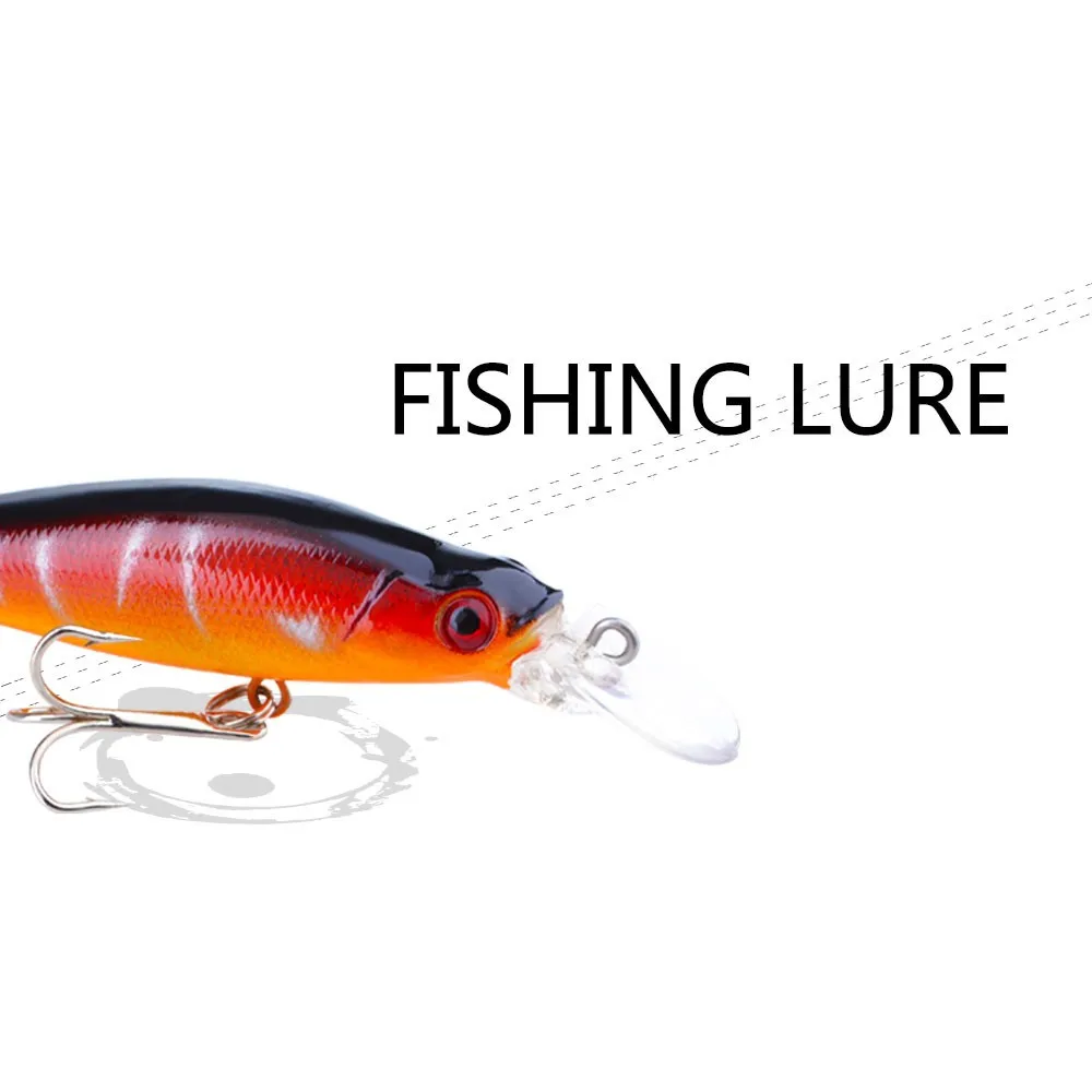 FTK 8,5g 8,5 cm señuelo de pesca Minnow ojos 3D cebo Artificial duro señuelos nadar Jerkbait Wobblers aparejos de pesca - imagen 5