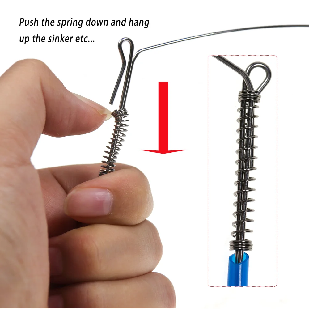 LIONRIVER-Brazo de alambre de acero para pesca en el océano, Conector de aparejos de pesca con resorte giratorio, ramas, barco de agua salada - imagen 5