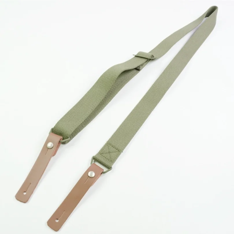 Original arma Sling Airsoft militar caza tiro cuero ajustable dos puntos táctico AK Rifle Correa cinturón de supervivencia al aire libre - imagen 4