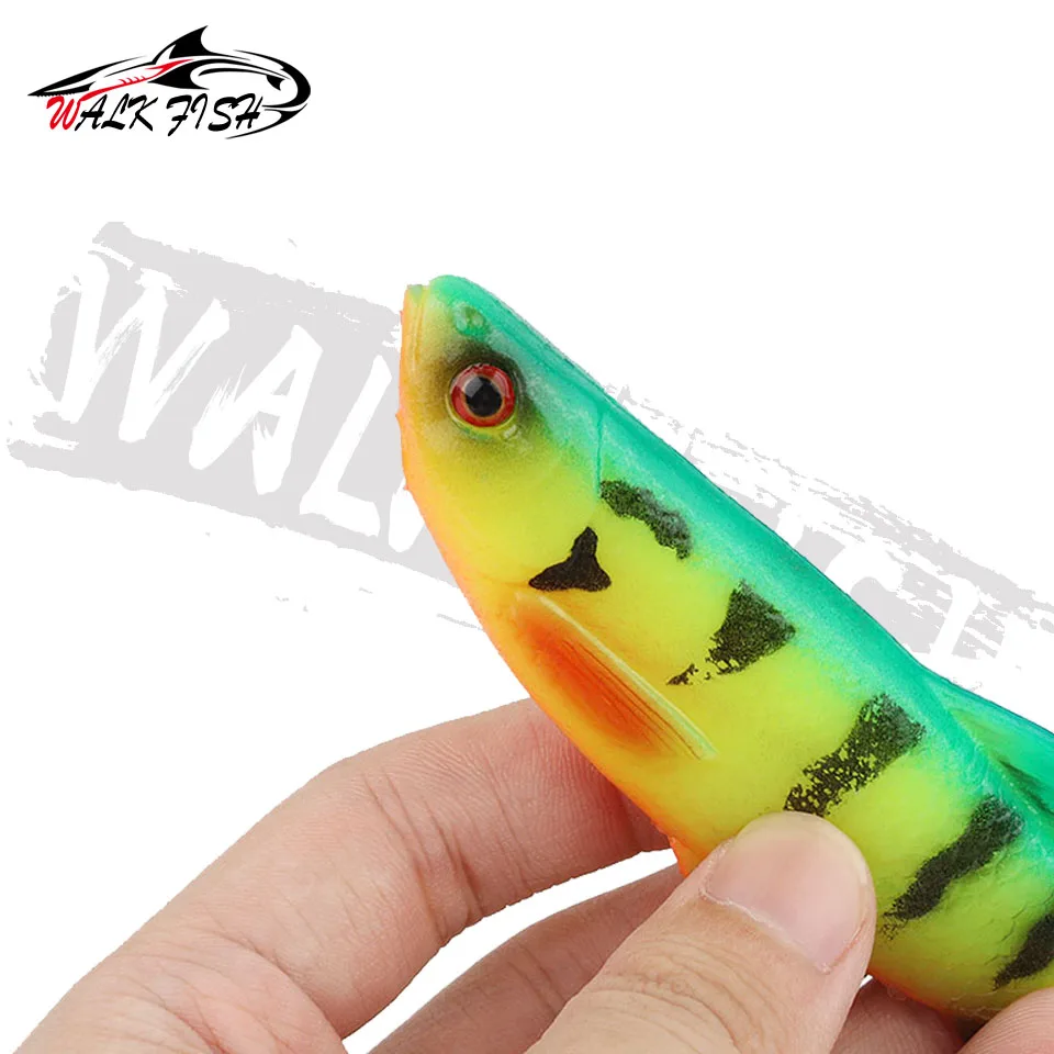 WALK FISH señuelo suave de goma, plantilla de lubina Artificial, Wobbler de silicona, 6g, 19g, 56g - imagen 5
