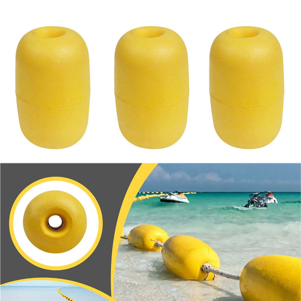 Boya flotante de red de pesca, marcador de agua profunda, cuerda de ancla de deriva, flotador de espuma, boya flotante ovalada para aparejos de pesca, 3 uds.