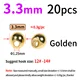 20pcs golden 3.3mm
