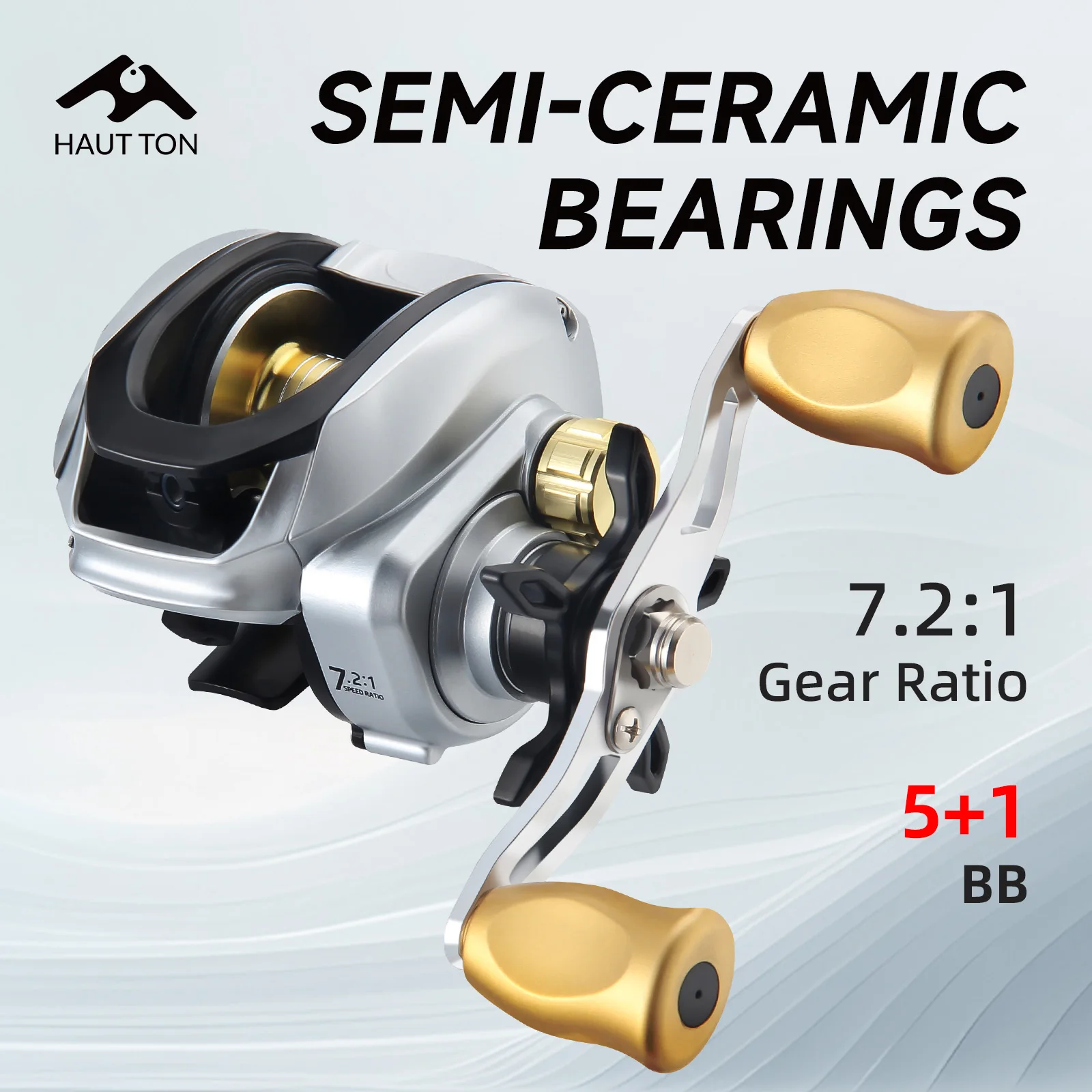Carrete Baitcasting YL200Pro – Compacto con rodamientos semicerámicos