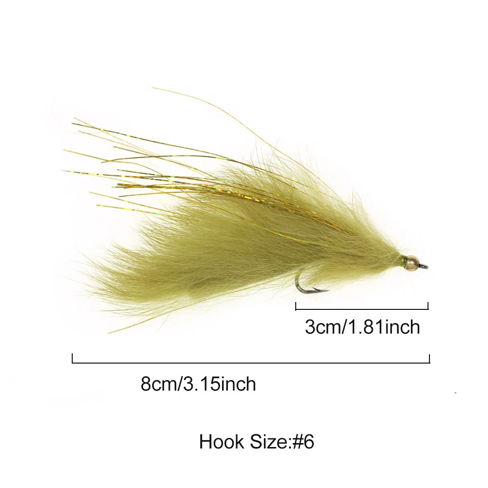 ICERIO BeadHead Big Streamer Zonker – Mosca para trucha y lubina - imagen 5