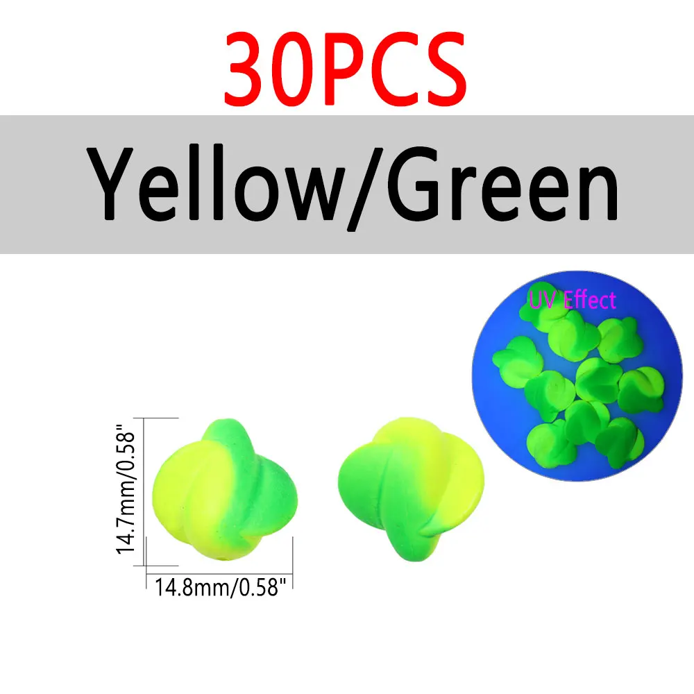 30pcs Yellow Green