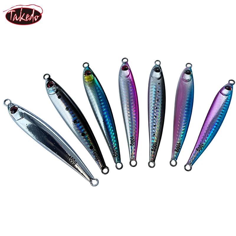 TAKEDO RX01 100g 9,5 cm luminoso hundimiento Metal vibración señuelo pesca jigging señuelos para agua salada - imagen 3