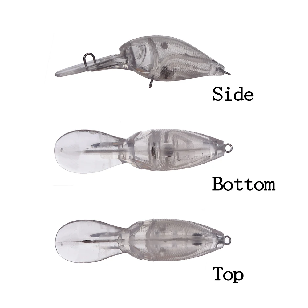 Chan’sHuang mini crankbait flotante de labio largo sin pintar - imagen 2