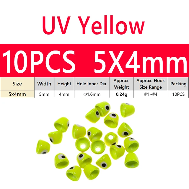 10PCS 5x4mm Yellow