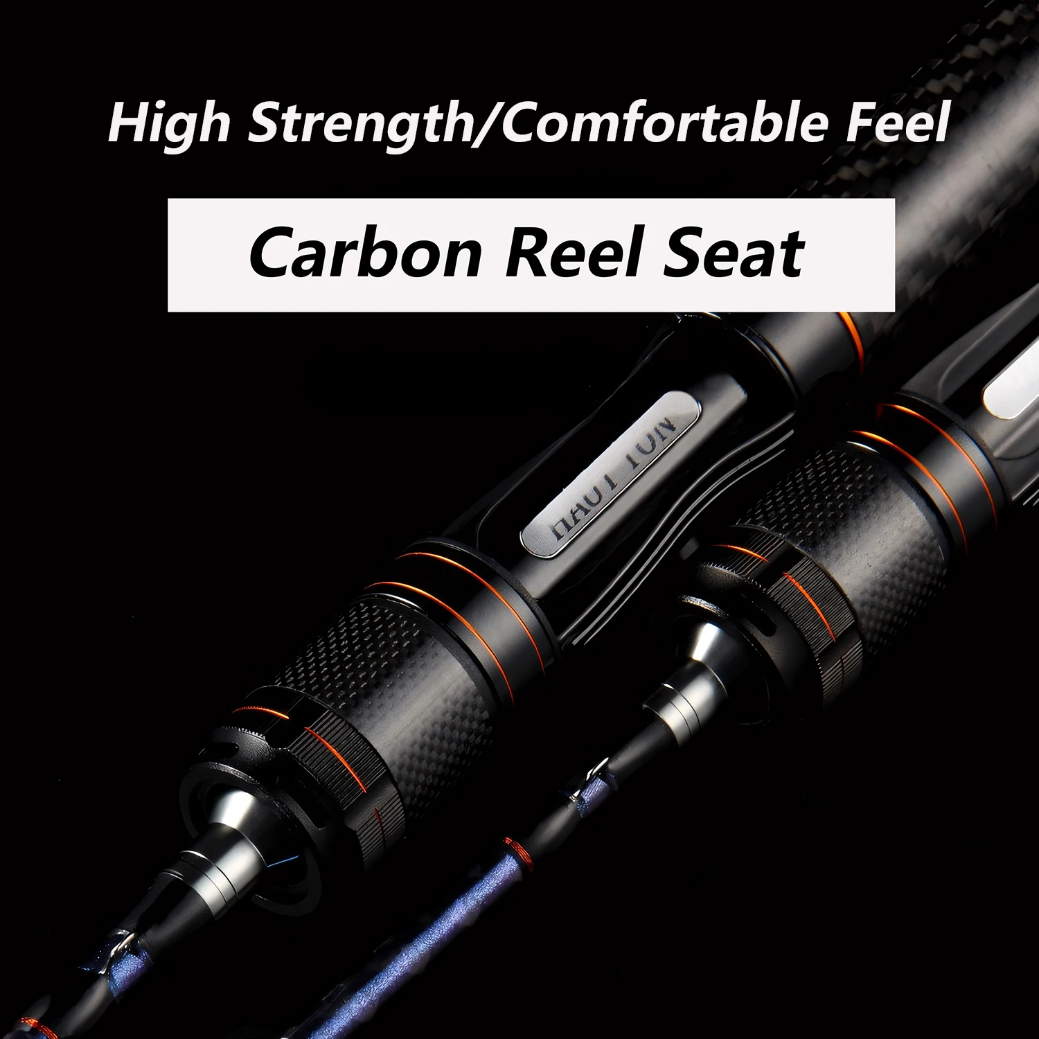 Caña de pescar de fibra de carbono UL de 2 secciones, caña de pescar con anillos guía FUJI, cañas de pescar para lubina y carpa, caña giratoria/caída - imagen 4