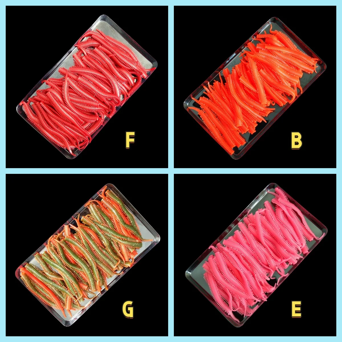 Swolfy Señuelos de pesca tipo gusano rojo flotantes TPR