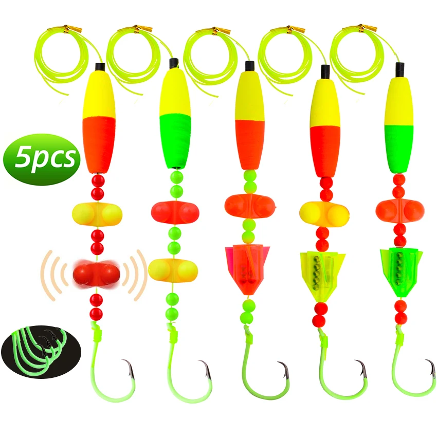 Aparejos flotantes para bagre con sonajero – Aorace anzuelos circulares