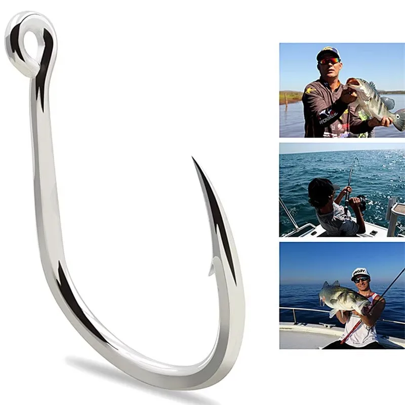 10 unids/bolsa 8062 anzuelo de Jigging, anzuelo de Livebait de agua salada, barco de curricán, anzuelo de pesca de asistencia única de jigging lento - imagen 3