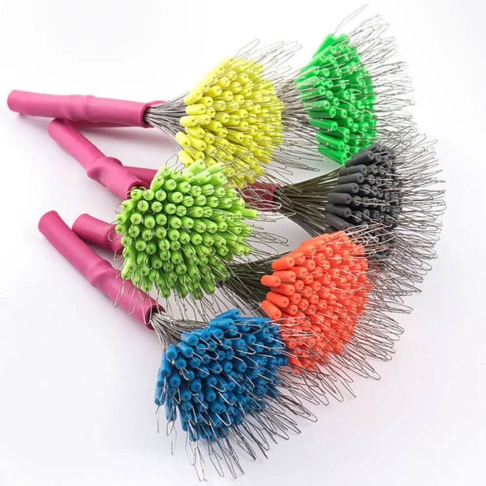 Flotador de pesca de silicona, tapón de frijol espacial, lote de 100 piezas, antihebra, accesorios cilíndricos de línea de pescado - imagen 4