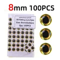 100pcs golden 8mm