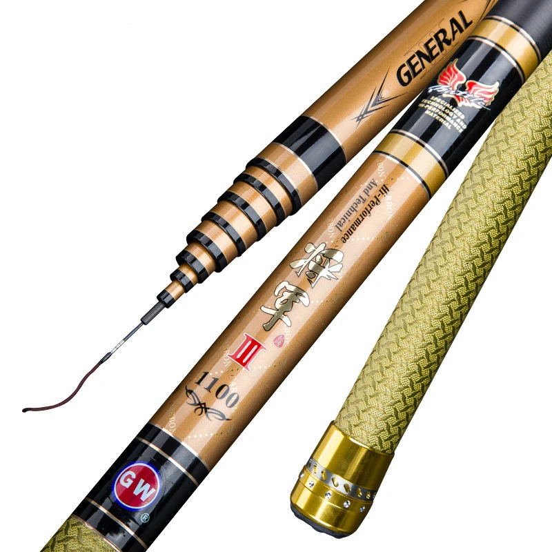 Caña de pescar ultraligera, caña de pescar ultraligera y potente, de carbono, de 8m, 9m, 10m, 11m, 12m, 13m - imagen 2