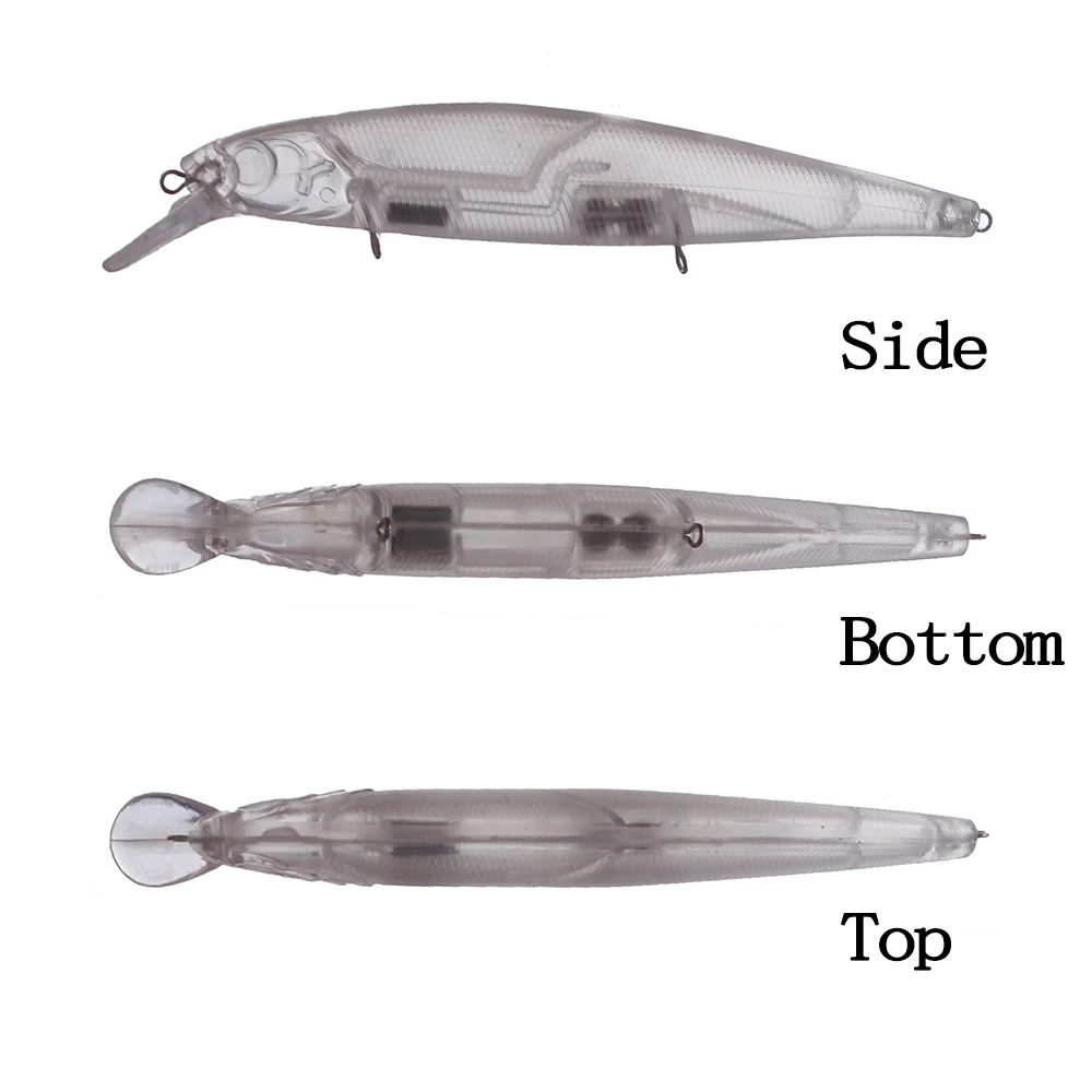 Chan'sHuang Señuelo Minnow Flotante DIY sin pintar con sonajero - imagen 3